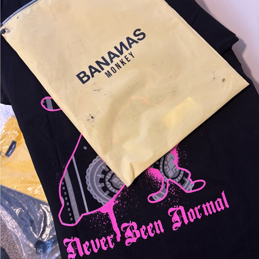 Black Shirt with Pink Accents